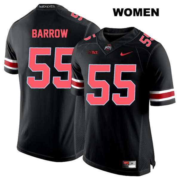 Ohio State Buckeyes Women's Malik Barrow #55 Red Number Black Authentic Nike College NCAA Stitched Football Jersey PK19I60ZG